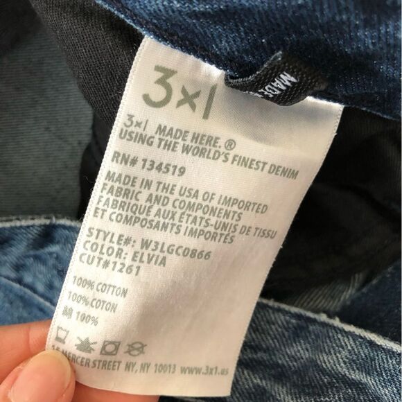 3x1 Higher Ground Gusset Cropped Flared Jeans Size 25 in Elvia 70s Boho Gypsy - Picture 7 of 15